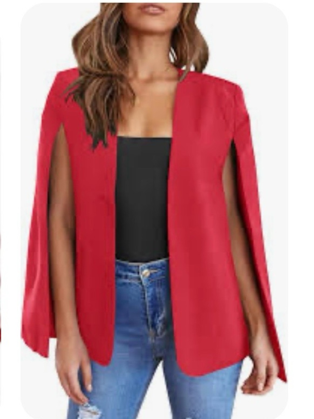 Zara Women's Red Cape Blazer